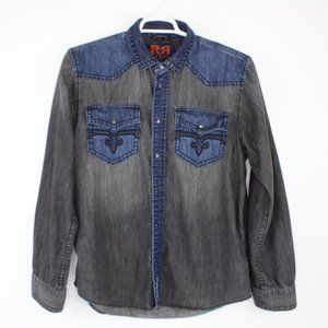 Rock Revival Distressed Faded Denim Jacket
